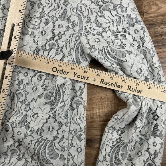 SOFT SURROUNDINGS Jacket Woman’s Small White Gray Lace Zip Up Ygritte - Picture 12 of 14